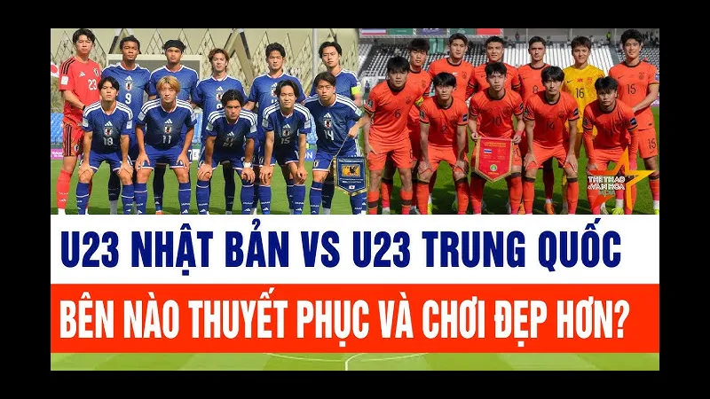 Cầu thủ U23 Nhật Bản ghi bàn trong trận đấu với U23 Trung Quốc